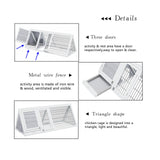 Weatherproof Wood Chicken Coop Quail Cage Small Animal Hutch Outdoor