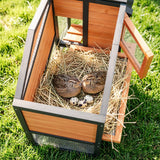 2 Story Quail Hutch Predator Proof Wire Mesh Run Orange Black