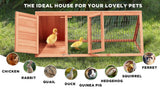 Weatherproof Wooden Duck House Chicken Hutch Quail Cage Outdoor