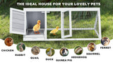 Weatherproof Wood Chicken Coop Quail Cage Small Animal Hutch Outdoor