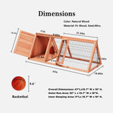 Weatherproof Wooden Duck House Chicken Hutch Quail Cage Outdoor