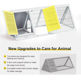 Weatherproof Wood Chicken Coop Quail Cage Small Animal Hutch Outdoor