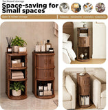 Space Saving Slim Bathroom Cabinet with Sliding Doors