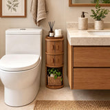 Space Saving Slim Bathroom Cabinet with Sliding Doors