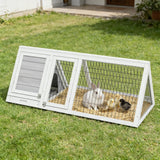 Weatherproof Wood Chicken Coop Quail Cage Small Animal Hutch Outdoor