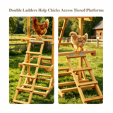 Weatherproof Roosting Bar for Chicken Coop Perch with Roof 2 Ladder