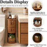 Slim Bathroom Floor Cabinet Sliding Door Small Space Storage