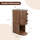 Slim Bathroom Floor Cabinet Sliding Door Small Space Storage