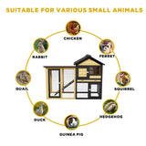 Weatherproof Wooden Quail Cage and Coop with Run Tray for Outdoor