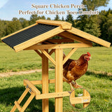 Weatherproof Roosting Bar for Chicken Coop Perch with Roof 2 Ladder