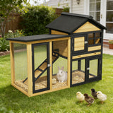 Weatherproof Quail Cage with Run Tray Predator Proof House
