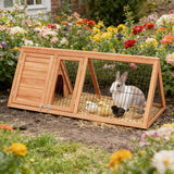 Weatherproof Wooden Duck House Chicken Hutch Quail Cage Outdoor