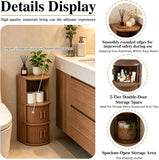 Space Saving Slim Bathroom Cabinet with Sliding Doors