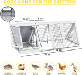 Quail Cages,Wooden Chicken Coop,Nesting Boxes for Chickens,Brooder Box Indoor Outdoor,A-Frame Poultry Duck House with Ventilating Wire Rabbit Hutch for Small Animals