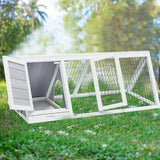 Quail Cages,Wooden Chicken Coop,Nesting Boxes for Chickens,Brooder Box Indoor Outdoor,A-Frame Poultry Duck House with Ventilating Wire Rabbit Hutch for Small Animals