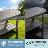 Coffee Table, All-Weather Outdoor Coffee Table, Modern Rectangle Coffee Table for Balcony, Garden, Straight Leg