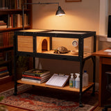 Tortoise House Habitat with Detachable Legs & Lamp Holder - Reptile Enclosure