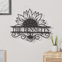 Personalized Sunflower Family Name Metal Sign / Custom Sunflower Sign / Personalized Sign / Sunflower Last Name Sign / Last Name Sign / Gift