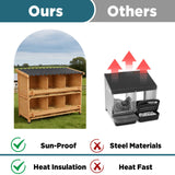 Wooden Chicken Nesting Box with Perch Easy Clean Egg Laying Coop