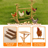 Wooden Chicken Perch Swing Set Roosting Bars Hen Coop Activity Toy