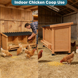 3 Hole Wood Nesting Box Perch Chicken Laying Coop Easy Clean