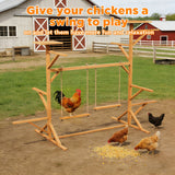 Wooden Chicken Perch Swing Set Roosting Bars Hen Coop Activity Toy