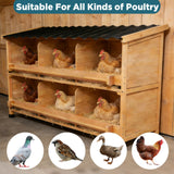 Wooden Chicken Nesting Box with Perch Easy Clean Egg Laying Coop
