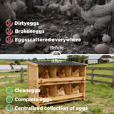 Wooden Chicken Nesting Box with Perch Easy Clean Egg Laying Coop