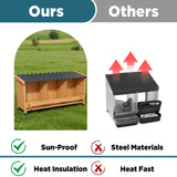 3 Hole Wood Nesting Box Perch Chicken Laying Coop Easy Clean