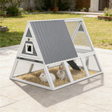 Wooden Rabbit Hutch and Chicken Coop - Durable Outdoor Indoor Animal Cage