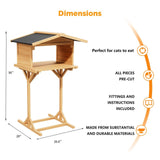Outdoor Feral Cat Feeding Station & Shelter - Weatherproof Safe Haven for Cats